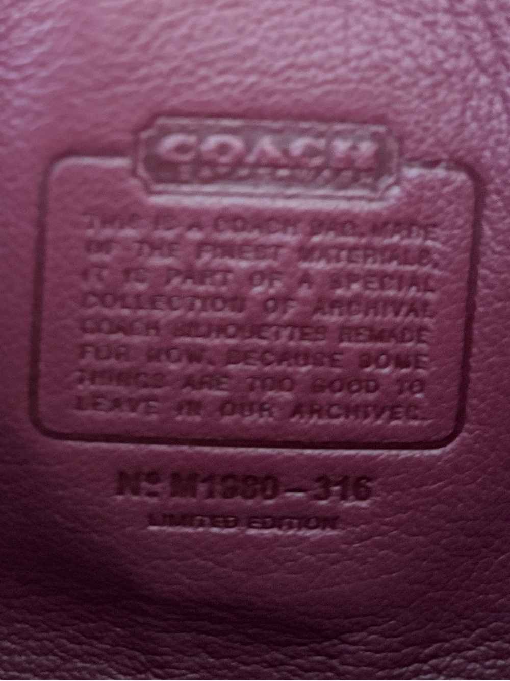 Coach Turnlock Flare Belt Bag Style 316 Red & Lilac Colorblock Leather Crossbody - Picture 9 of 14